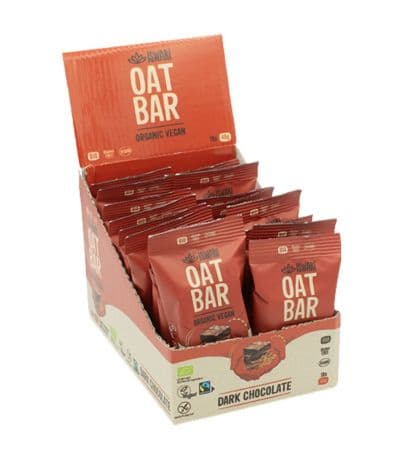 Barritas Avena Chocolate Negro SinGluten Bio 18uds Iswari