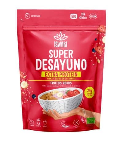 Super Desayuno Extra Protein Frutos Rojos Eco 360g Iswari