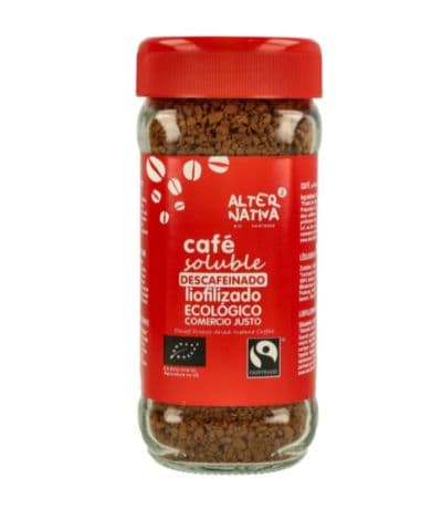 Cafe Soluble Descafeinado Liofilizado 100 Arabica Bio 100g Alternativa3