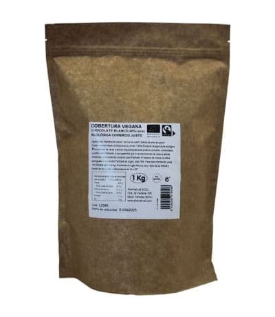 Cobertura Chocolate Blanco 40% Cacao Vegana Bio 1Kg Alternativa3