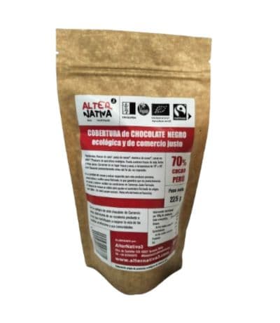 Cobertura Choco 70% Cacao Eco 225g Alternativa3