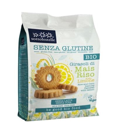 Galletas Girasol Maiz y Arroz Limon Bio 250g Sottolestelle
