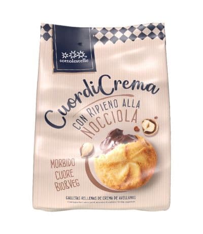 Galletas Rellenas Crema Avellana Bio 200g Sottolestelle