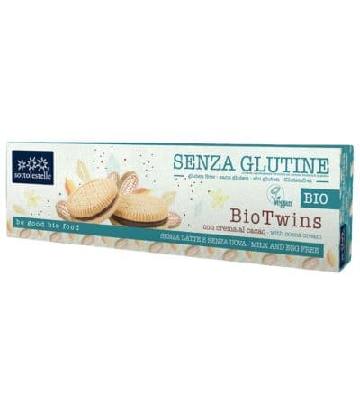 Galletas Biotwins Crema Cacao SinGluten 125g Sottolestelle