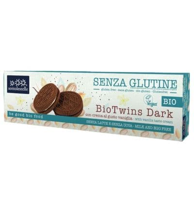 Galletas Biotwins Dark Crema Vainilla SinGluten 125g Sottolestelle