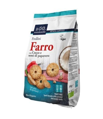 Galletas Trigo Espelta Coco Amapola Eco 300g Sottolestelle