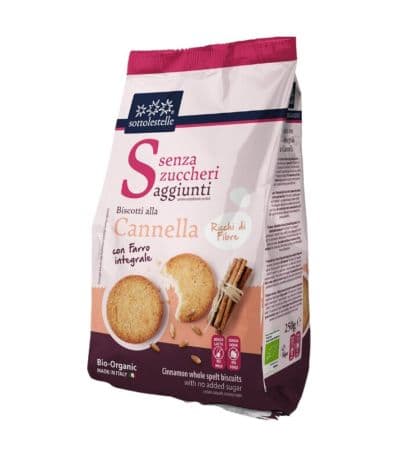 Galletas Trigo Espelta Canela SinAzucar 200g Sottolestelle