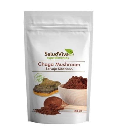 Chaga Mushroom Salvaje Siberiano Eco Vegan 100g Salud Viva