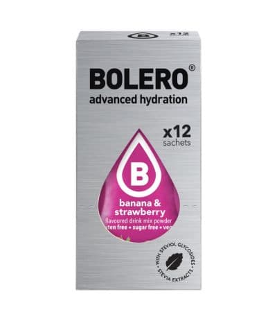 Preparado para Bebida Sabor Platano y Fresa SinGluten 12 Sobres Bolero