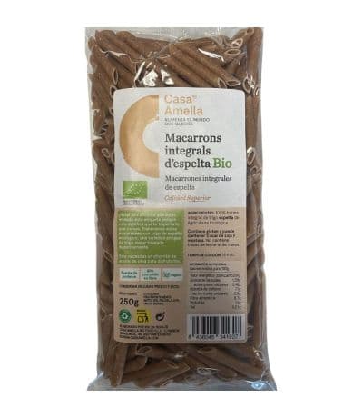 Macarrones Integrales de Espelta Bio 250g Casa Amella