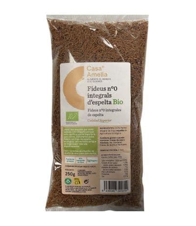 Fideos Num. 0 Integrales de Espelta Bio 250g Casa Amella