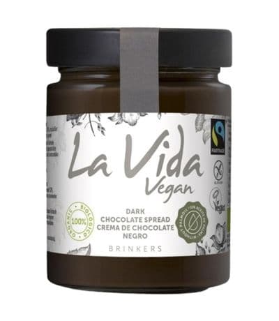 Crema de Chocolate Negro SinGluten Bio Vegan 270g La Vida Vegan