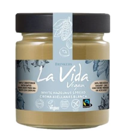 Crema Untar Blanca Avellana Baja en Azucar 200g La Vida Vegan