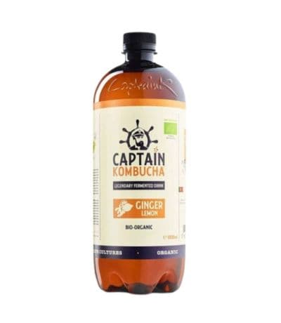 Te Kombucha Jengibre-Limon SinGluten Bio Vegan 1L Captain Kombucha