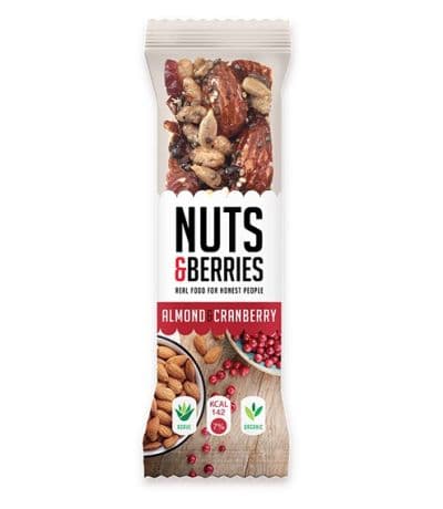 Barrita Almendras y Arandanos Vegan 15uds Nuts Berries