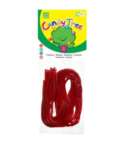 Regaliz Frambuesa Cordones Eco Vegan 75g Candy Tree