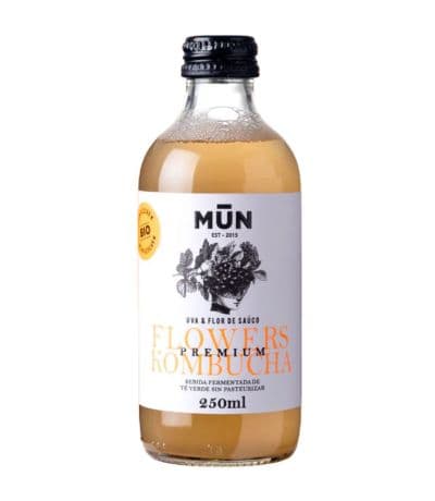 Te Kombucha Flower Uva y Flor de Sauco Bio 250ml Mun Kombucha