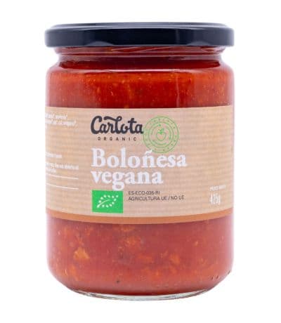 Salsa Boloñesa Eco Vegan 425g Carlota Organic