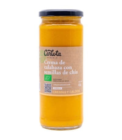 Crema de Calabaza con Semillas de Chia Bio 450g Carlota Organic