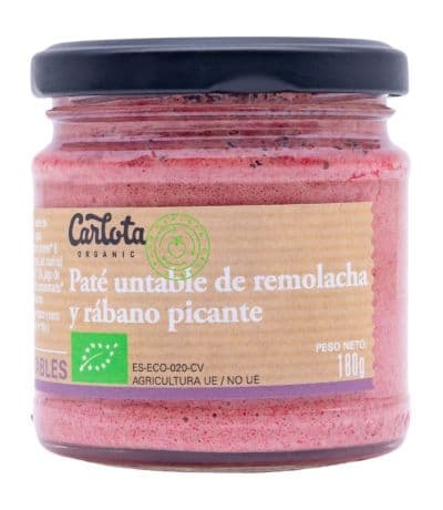 Pate Untable Remolacha Rabano Picante Eco 180g Carlota Organic