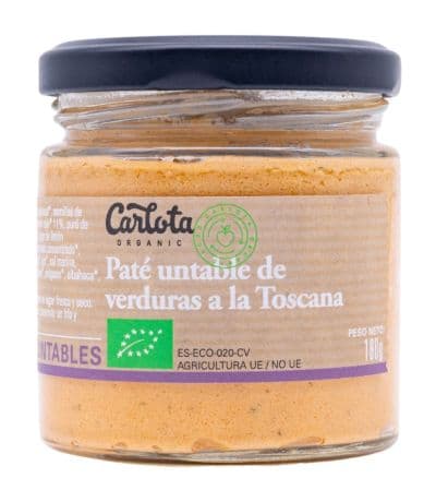 Pate Untable Verduras Toscana Eco 180g Carlota Organic