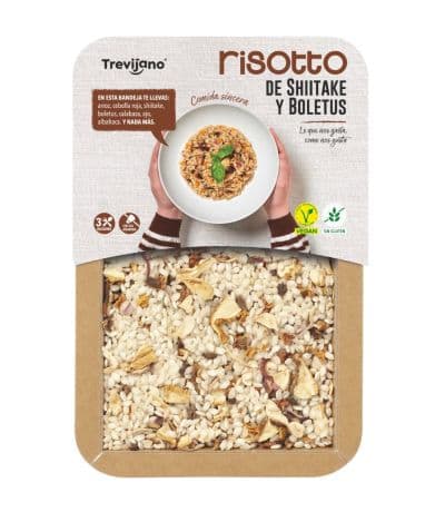 Risotto de Shiitake y Boletus SinGluten Vegan 280g Trevijano