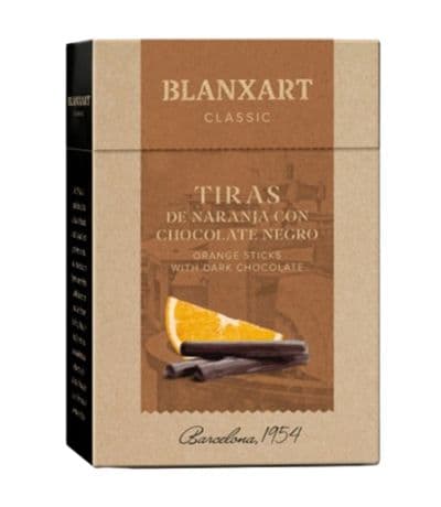 Tiras naranja chocolate negro Vegan 100g Blanxart