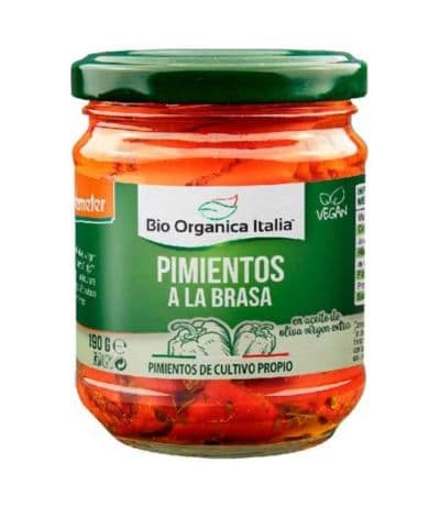 Pimientos a la Brasa en Aceite Vegan Bio 190g Bio Organica Italia