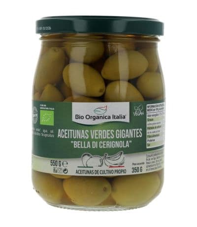Aceitunas Verde Gigantes Vegan Bio 550g Bio Organica Italia