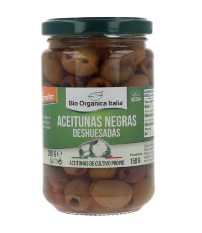 Aceitunas Negras Deshuesadas Vegan Bio 280g Bio Organica Italia