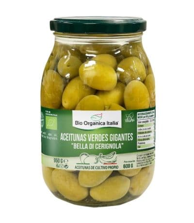 Aceitunas Verdes Gigantes Bio 950g Bio Organica Italia