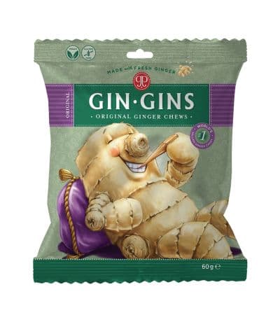 Caramelos Jengibre Original SinGluten Vegan 60g Gin Gins