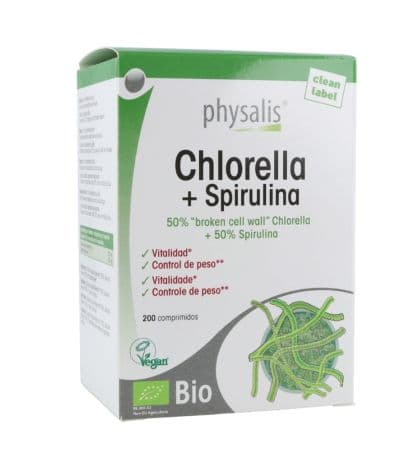 Chlorella Espirulina Eco Vegan 200comp Physalis