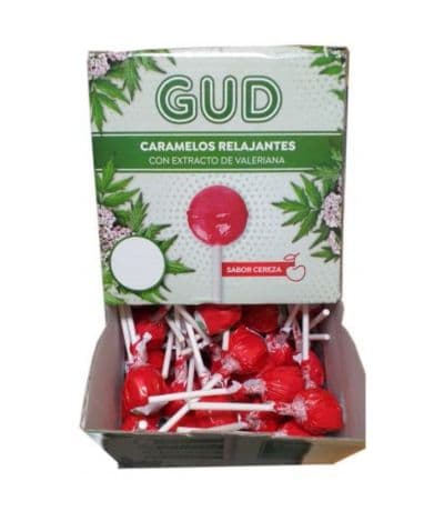 Expositor Caramelos Con Palo Relajantes 100uds Gud