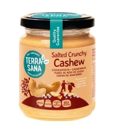 Crema de Anacardo con Trozos y Sal del Himalaya Bio Vegan 250g Terrasana