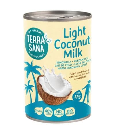 Bebida Vegetal de coco baja en grasas Bio Nature vegana 400ml Terrasana