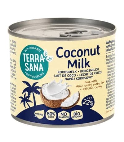 Bebida vegetal de coco 80% Bio Nature vegana 200ml Terrasana