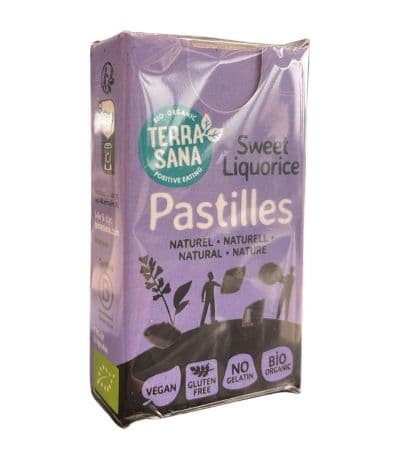 Pastillas de Regaliz Natural Bio Vegan 25g Terrasana