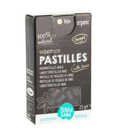 Pastillas de regaliz con anis Bio Vegan 25g Terrasana