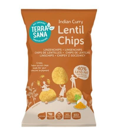 Chips de Lentejas Con Curry Hindu Bio Vegan 75g Terrasana
