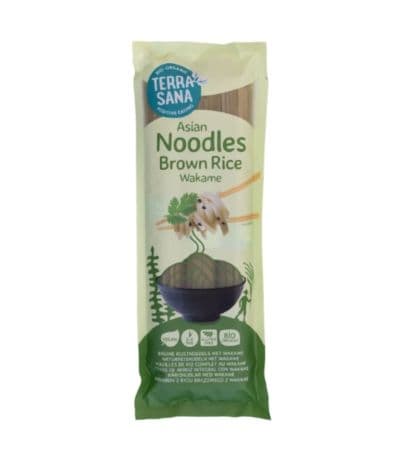 Fideos de Arroz Integral con Wakame Bio Vegan 250g Terrasana