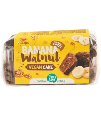 Bizcocho vegan Cake Platano Nueces 350g Terrasana
