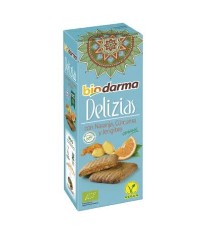 Galletas Delizias Naranja Curcuma y Jengibre Eco 125g Bio-Darma