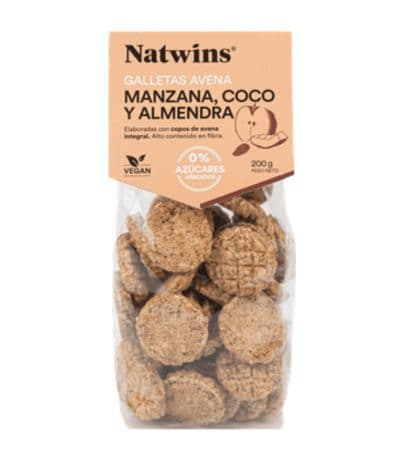 Galletas Avena Manzana Coco y Almendra 10x200g Natwins