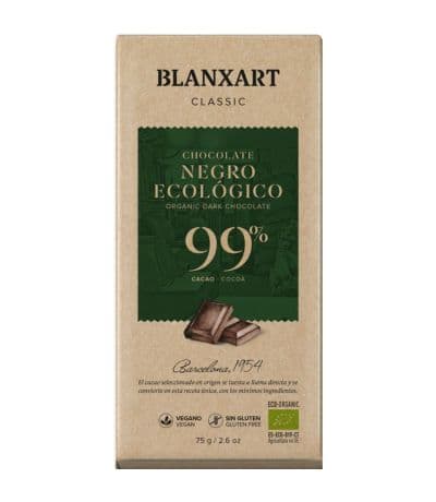 Choco Negro 99 Cacao Classic Eco 75g Blanxart